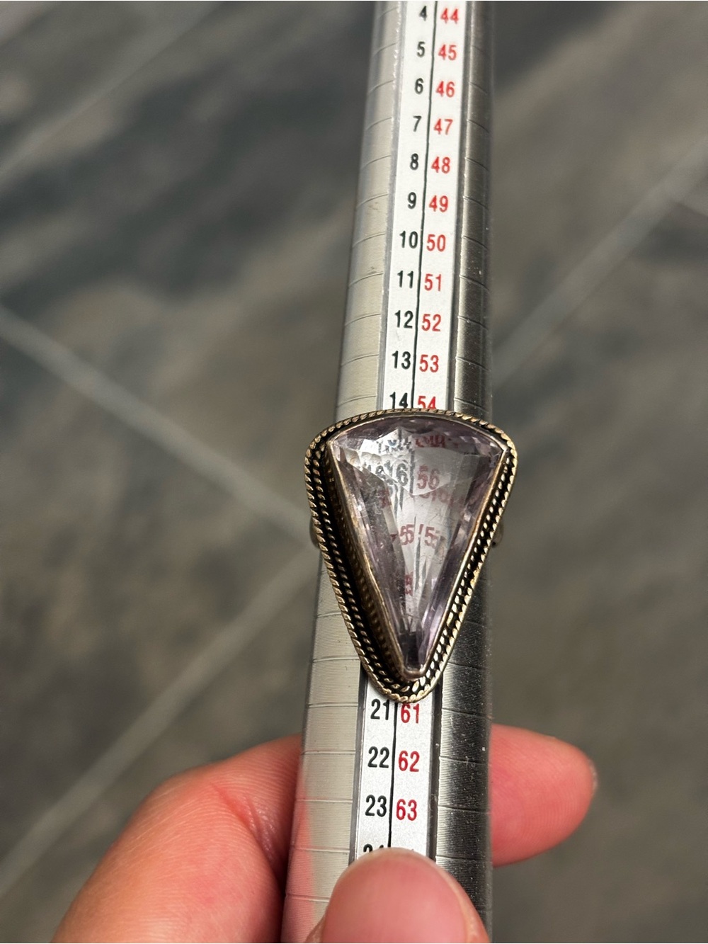 sterling 925 amethyst ring size 7.8